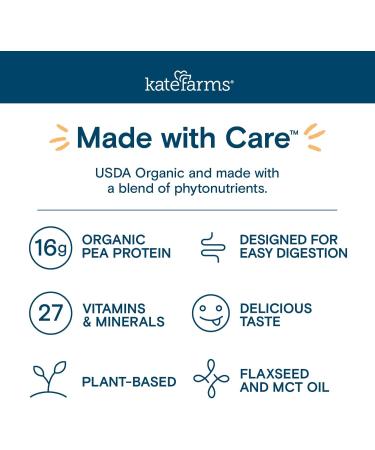KATE FARMS Organic Adult Peptide 1.0 Formula Plain Sole-Source Hydrolyzed Plant-Based Nutrition for Oral or Tube Feeding 11 Fl oz (12 Pack) - Buy Online on GoSupps.com