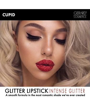 Gerard Cosmetics Glitter Lipstick in Cupid - Metallic Finish, Long-Lasting & Comfortable Formula - Buy Online on GoSupps.com
