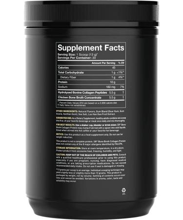 Sports Research Bone Broth Collagen Protein Vanilla 13.8 oz (390 g) - Buy Online on GoSupps.com