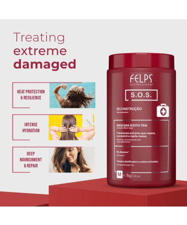 Felps Xmix SOS Extreme Repair Mask - 1kg/35.2oz - Intensive Hair Treatment - Buy Online on GoSupps.com