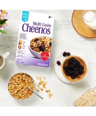 CHEERIOS Multi Grain Cereal Box Whole Grain is the First Ingredient 342 Grams Package of Cereal - Buy Online on GoSupps.com