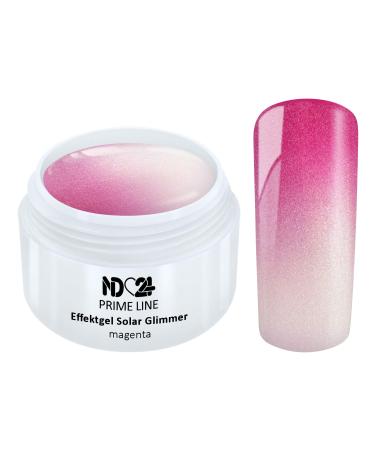 Prime Line - Uv Led Effect Gel Solar Glimmer Magenta Light Pink - Made in Germany - 5ml