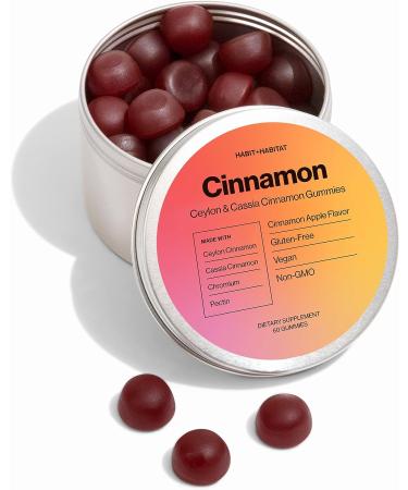 Ceylon Cinnamon Gummies - Sugar-Free - 2000mg Cinnamon Complex with Chromium in Plastic-Free Tins - Gluten Free & Vegan - Buy Online on GoSupps.com