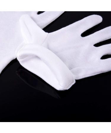 4 Pairs Moisturizing Cotton Hand Spa Gloves - Soft White for Spa & Hydration - International Shipping Available - Buy Online on GoSupps.com
