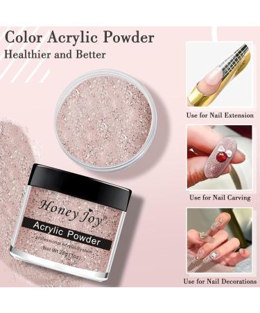 28g Acrylic Nail French Manicure Powder Set - White, Clear, Black, Nude | HJ-NAP016 (No.16) - Buy Online on GoSupps.com