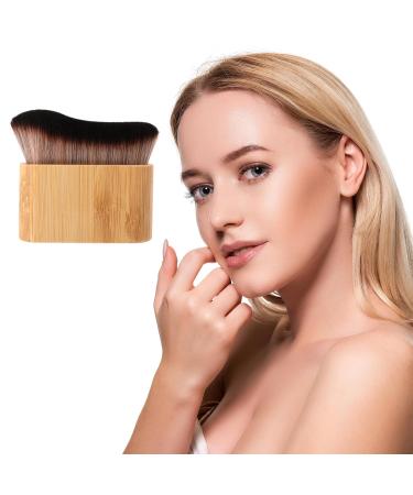 Prasacco Browning Brush - 7x6.8 cm Flat Makeup Brush with Wooden Handle | Self-Tanning & Multifunctional Body Powder Brush - Buy Online on GoSupps.com