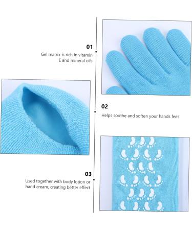 Healeved Moisturizing Gloves Cracked Skin Socks Moisturizing Toe Socks Heal Gloves Womens Socks Hosiery Moisturizing Socks Silicone Gel Cracked Skin Gloves Gel Heel Sleeves Spa - Buy Online on GoSupps.com