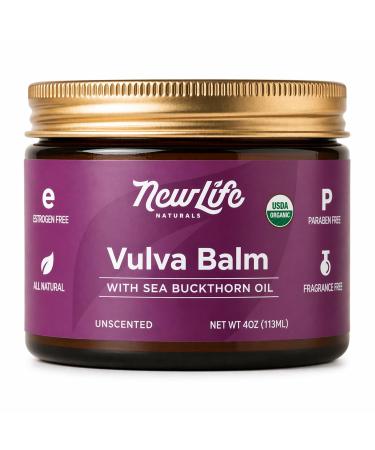 NewLife Naturals USDA Certified Organic Vulva Cream Vaginal Moisturizer Vaginal Dryness Menopause Support Itching Irritation Estrogen Free Intimate Feminine Care - 2 Oz - Buy Online on GoSupps.com