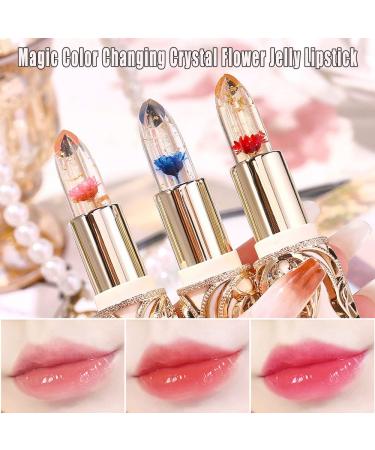 Crystal Flower PH Color Changing Lip Balm | Luxury Mood Lipstick & Nourishing Gloss - Long Lasting Jelly Flower Formula - Buy Online on GoSupps.com