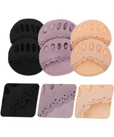 FRCOLOR 9 Pairs Lace Five Toe Socks Non Skid Socks Yoga Socks Foot Pads for Heels Ball of Foot Cushions Half Boat Socks Toe Alignment Socks Forefoot Pads High Heel Gasket Nylon Miss - Buy Online on GoSupps.com