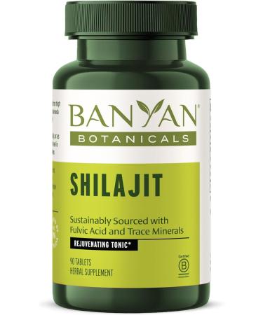 Banyan Botanicals Shilajit – Organic and Sustainable Mineral Pitch – Mineral-Rich Shilajit Supplement for Natural Detoxification and Healthy Aging* – 90 Tablets – Non GMO Sustainably Sourced Vegan - Buy Online on GoSupps.com