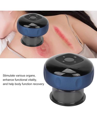 Electric Cupping Massager - 6-Speed Gua Sha Spa Scraper with Hot Compress | Intelligent Suction Cup for Back Neck Arm & Leg (Blue) - International Shipping Available - Buy Online on GoSupps.com