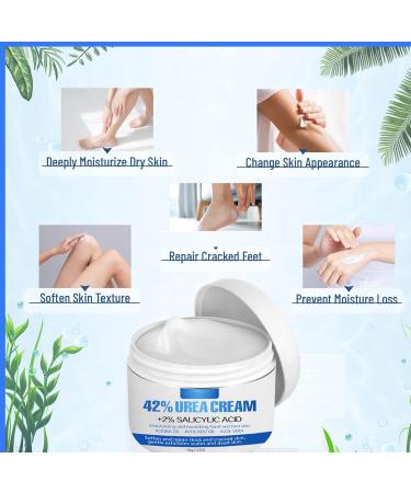 Urea 42% Foot Cream Cracked Heel Repair Cream Foot Cream Callus Remover for Dry and Hard Skin Natural Foot Moisturizer Nourishes Softens Dry Rough Cracked Dead Skin - Buy Online on GoSupps.com
