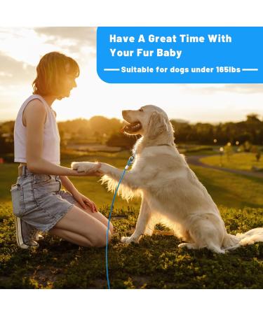 Haiyuan Dog Tie Out Cable - 10/15/20/25/30 ft Steel Wire Runner for Large Dogs Up to 165 lbs - Durable Blue Dog Lead with Superior Clips for Yard & Outdoor Use - Buy Online on GoSupps.com