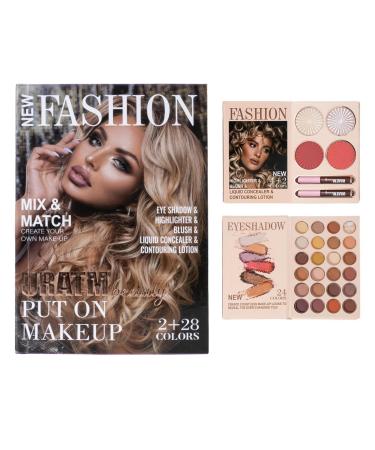 Eyeshadow Palette Long-Lasting Matte Blush Beauty Eyeshadow and Highlighter Makeup Set For Everyday Wear Evening Wear Travel Birthdays Photoshoots Weddings Nights Out Women's