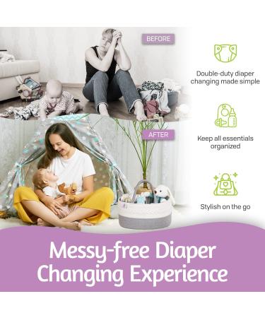 Kiddycare Diaper Caddy Organiser Grey Regular Size Gray Regular - Buy Online on GoSupps.com