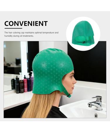 Bonnet de Teinture en Silicone Perfor Vert Moyen pour Surlignage Cheveux Professionnel Adapt Salon et Maison - Buy Online on GoSupps.com