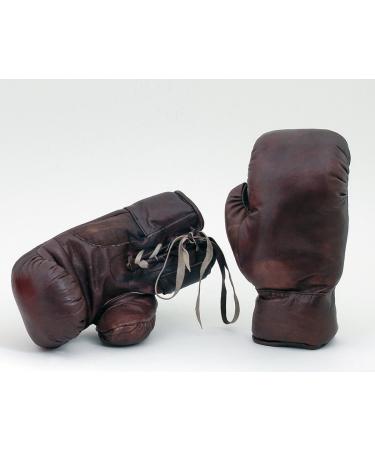 New Vintage 1930's Style Real Leather Full Size 12oz Hand Stitched Boxing Gloves