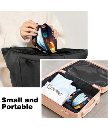Portable Solar System Sanitary Napkin Storage Bag | Menstrual Cup Pocket with Zipper for Teens & Women - Buy Online on GoSupps.com