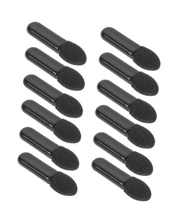 FOYTOKI 100pcs Mini Eyeshadow Swab Concealer Brush Mini Lip Brush Makeup Wand Lip Balm Black Milky Cotton