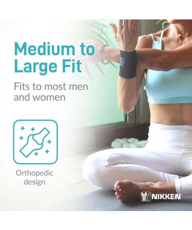 Nikken KenkoTherm Large Wrist Wrap 1835 | Support & Compression Sleeve for Weightlifting Boxing | Unisex Comfort & Protection - Buy Online on GoSupps.com