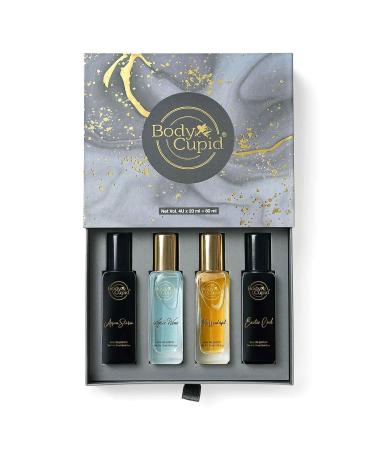 Bo.dy Cu.pid Luxury Perfume Gift Set for Men 4X20 ML | Long Lasting Premium Fragrances | Aqua Wave | Exotic Oud | Mr Wonderful | Aqua Storm | 80 ML
