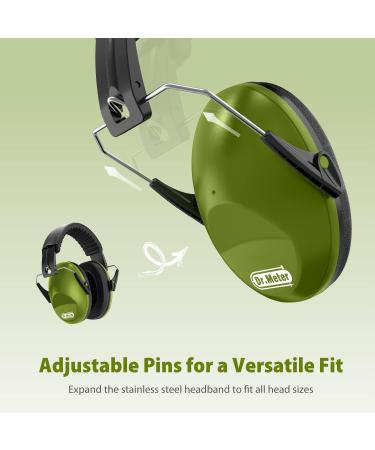 Dr.meter Children Ear Defenders SNR 27dB Protective Earmuffs - Army Green - Buy Online on GoSupps.com