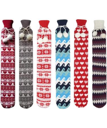 Maie's Durable Plush Heating Handbag - Large Capacity Hot Water Bottle for Neck Waist & Shoulders | Warm Stripes Design - Buy Online on GoSupps.com