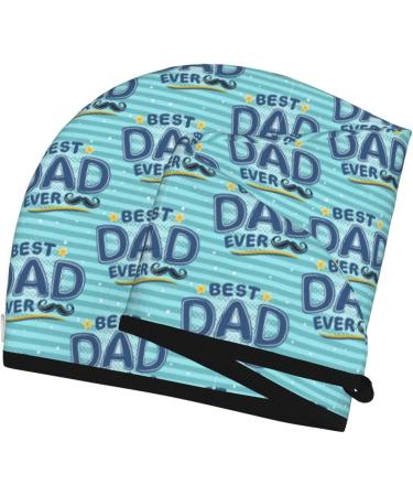 Best Dad Ever Hair Towel Wrap - Quick Drying Hair Turban with Button | Premium Hair Drying Towel - Buy Online on GoSupps.com