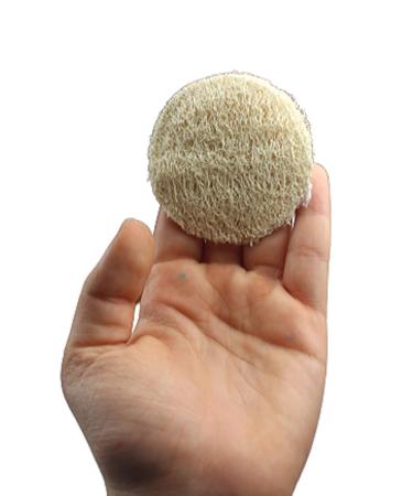 Set of 10 Eco-Friendly Natural Loofah Facial Pads - Reusable Exfoliating Scrubber Rounds for Face Cleansing & Makeup Removal by Serrento - Buy Online on GoSupps.com