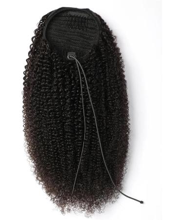 Ponytail Extension Drawstring Ponytail Human Hair Ponytail Extensions Fluffy Kinky Curly Ponytail Brazilian Remy Hair Clip in Afro Curly Ponytail Hairpiece Ponytail Hair Extension (Color : Natural Co 20inch Natural Color - Buy Online on GoSupps.com