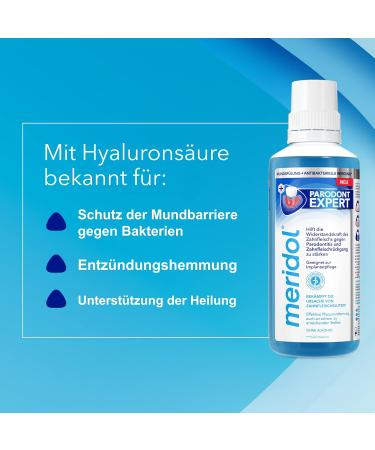 Meridol Mouth Rinse Parodont Expert 400ml - Antibacterial Gum Care for Periodontitis & Gum Health | Buy 3-Pack Online - Buy Online on GoSupps.com