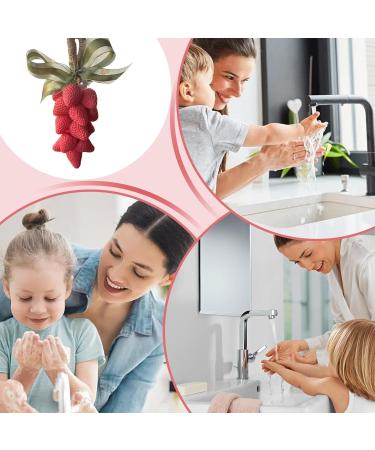  G n rique Strawberry Fruit-Shaped Soap | Cleansing Soap with Rope - Aesthetic Brightening Cleanser for Men and Women's Hands Decorative Bathroom - Buy Online on GoSupps.com