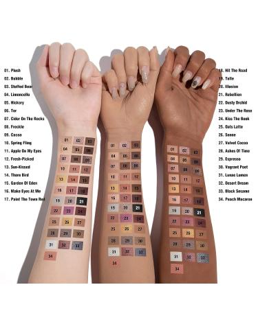 FOCALLURE No Crease Eyeshadow Stick - Creamy Matte & Shimmer Eyeshadow Pencil with Smudge-proof and Waterproof Formula - TULLE 19 - Buy Online on GoSupps.com