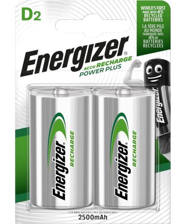 Energizer Rechargeable D Battery 2500mAh - Pack of 2 | Long-Lasting Power for All Devices - Buy Online on GoSupps.com