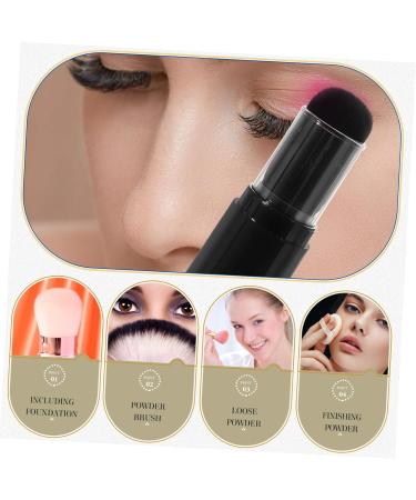 minkissy Kabuki Face Blush Brush Retractable Kabuki Brush Foundation Powder Bottle Manicure Liquid Foundation Brush for Face Powder Brush Travel Brush Spray Plastic - Buy Online on GoSupps.com