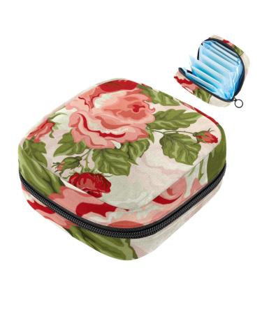 Portable women's binding-up bags menstrual cup bags feminine menstrual insert bag for teenage girls tampons for the first period elegant flower motif