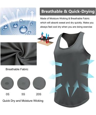 Holure 3-Pack Men's Sleeveless Sports Shirts - Fitness & Bodybuilding Vests in Black Dark Gray Marine - Buy Online on GoSupps.com