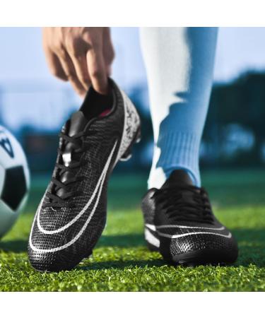 Dimaiglobal Soccer Shoes for Men | Spike Microfiber Cleats for Kids & Adults | Professional Football Boots & Athletics Training | 45 EU Black - Buy Online on GoSupps.com