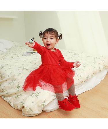 LACOFIA Baby Winter Shoes - Infant Anti-Slip Booties 6-12 Months (Red) - Buy Online on GoSupps.com
