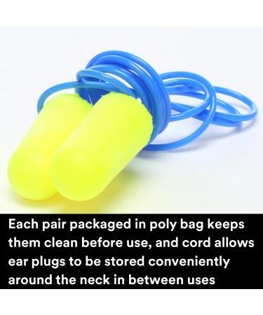 3M Ear Plugs  200/Box  E-A-Rsoft Yellow Neons 311-1250  Corded  Disposable  Foam  NRR 33  Drilling  Grinding  Machining  Sawing  Sanding  Welding  1/Poly Bag - Buy Online on GoSupps.com
