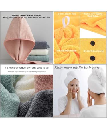 Qyiqis Quick-Dry Hair Turban Set - 2 Absorbent Microfiber Towels for All Hair Types | Shower Hood with Button - Buy Online on GoSupps.com