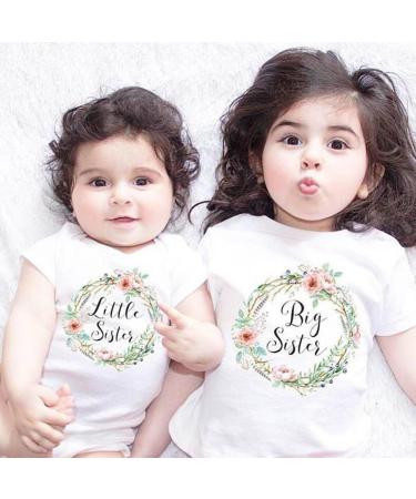 BOBORA Baby Girls Cotton Sisters Brothers Matching Rompers with Shirts 0-7Years - A Little Sister (6-12 Months) - Buy Online on GoSupps.com