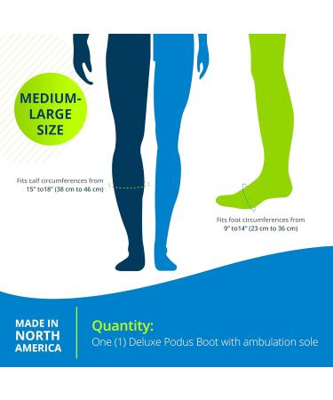 Posey 6148ML Deluxe Podus Boot with Ambulation Sole - Medium Large Black | International Shipping Available - Buy Online on GoSupps.com