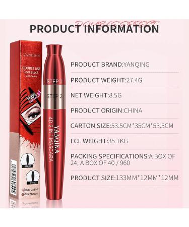 4 Lengthening Mascara | Black Thickening Mascara Makeup Lash Mascara No Clumping Fiber Mascara for Girls 4 Pcs Mascara - Buy Online on GoSupps.com