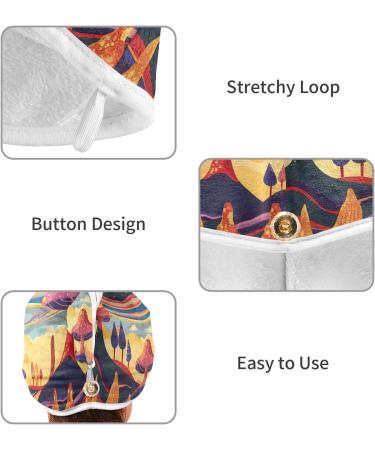 Retro Psychedelic Hair Towel 2 Pack | Super Absorbent Quick Dry Turbans for Women & Girls - Buy Online on GoSupps.com