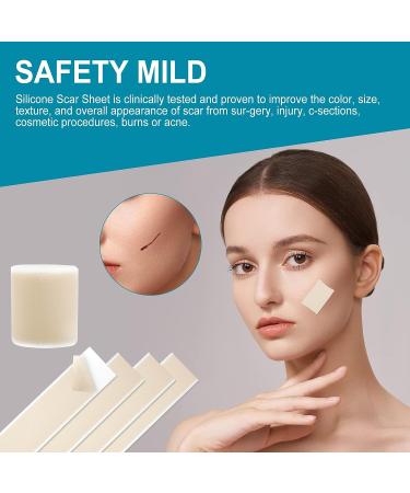 Silicone Scar Sheets Roll - Professional Reusable Scar Removal Tape for C-Section, Surgery, Burn, Keloid, Acne - 1.6 x 120 Roll - Buy Online on GoSupps.com