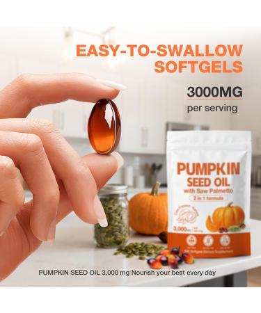 MaxHemp Pumpkin Seed Oil with Saw Palmetto Capsules 300 Softgels - 3000mg Max Strength Cold-Pressed Supports Hair Urinary Bladder & Prostate Health Boosts Immunity Non-GMO - Buy Online on GoSupps.com
