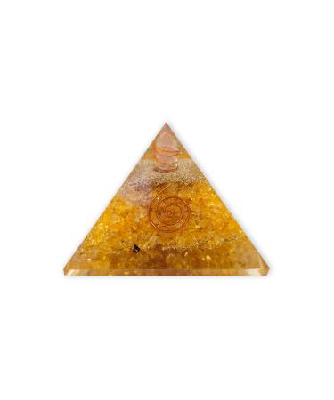 Lamare- Orgonite and Citrin-Pyramid- Energy and Abundance- Positive Energy- harmonization of energies- wealth- fullness- 2.4 inches (61 mm approx.) 2.4 (61 mm) Citrin