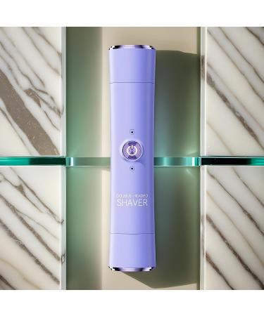 Electric Shavers for Women Bikini Epilator for Women with Double Head Ergonomic Tool for Face Eyebrows Ears Legs Purple - Buy Online on GoSupps.com